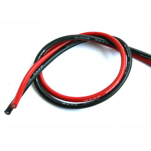 16 AWG High Current Flexible Wire - 50cms each RED & BLACK