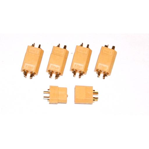 XT60 Power Connector, male and female (x 5 pairs)